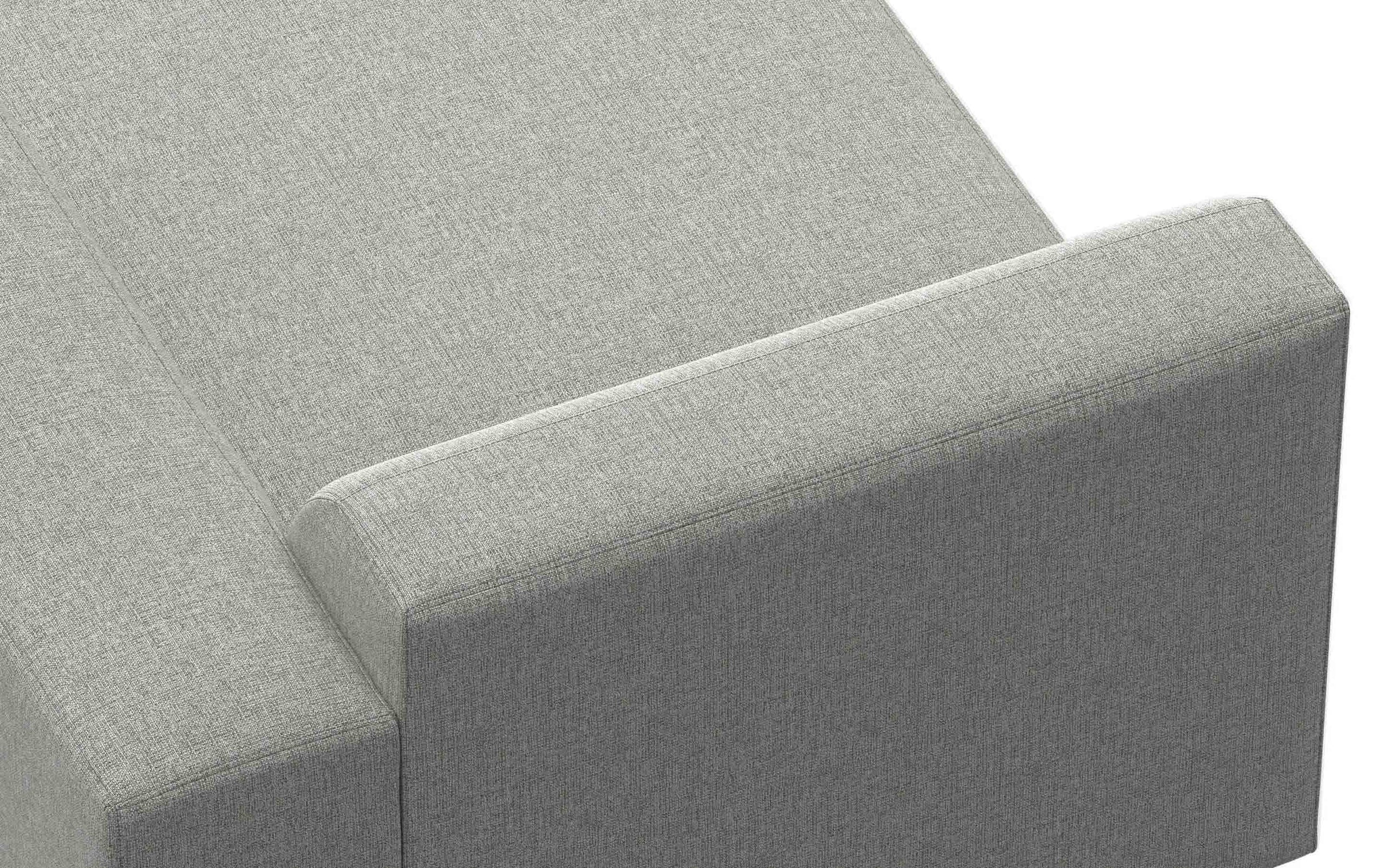 Pale Grey Performance Fabric |  Rex Right Chaise Module in Performance Fabric