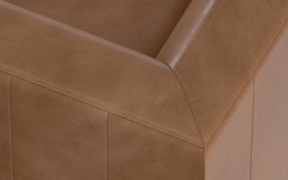 Caramel Brown Genuine Leather | Rex Corner Module in Genuine Leather