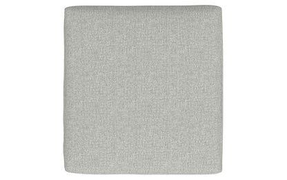 Pale Grey Performance Grey | Rex Ottoman in Performance Fabric