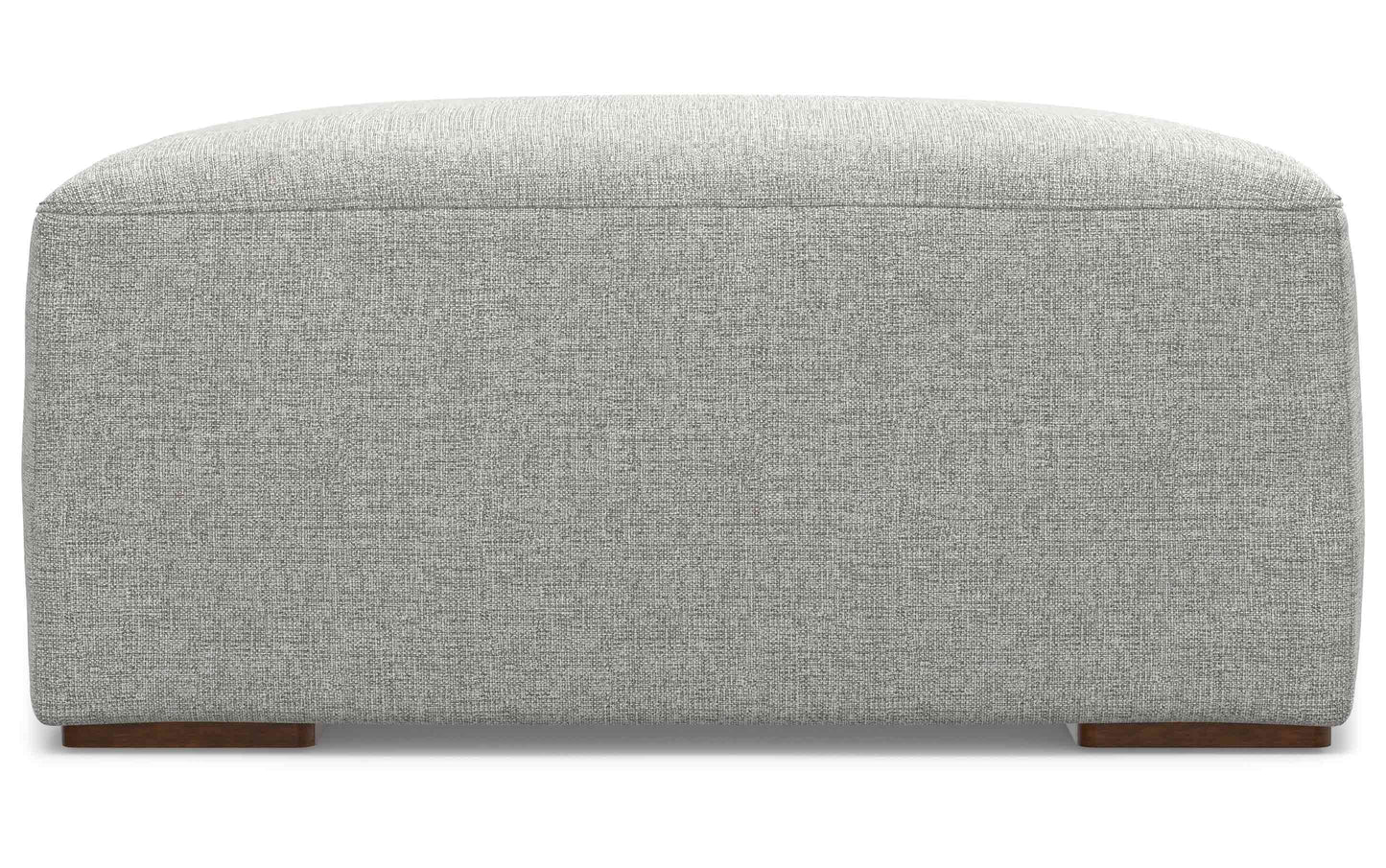 Pale Grey Performance Grey | Rex Ottoman in Performance Fabric