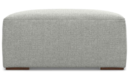 Pale Grey Performance Grey | Rex Ottoman in Performance Fabric