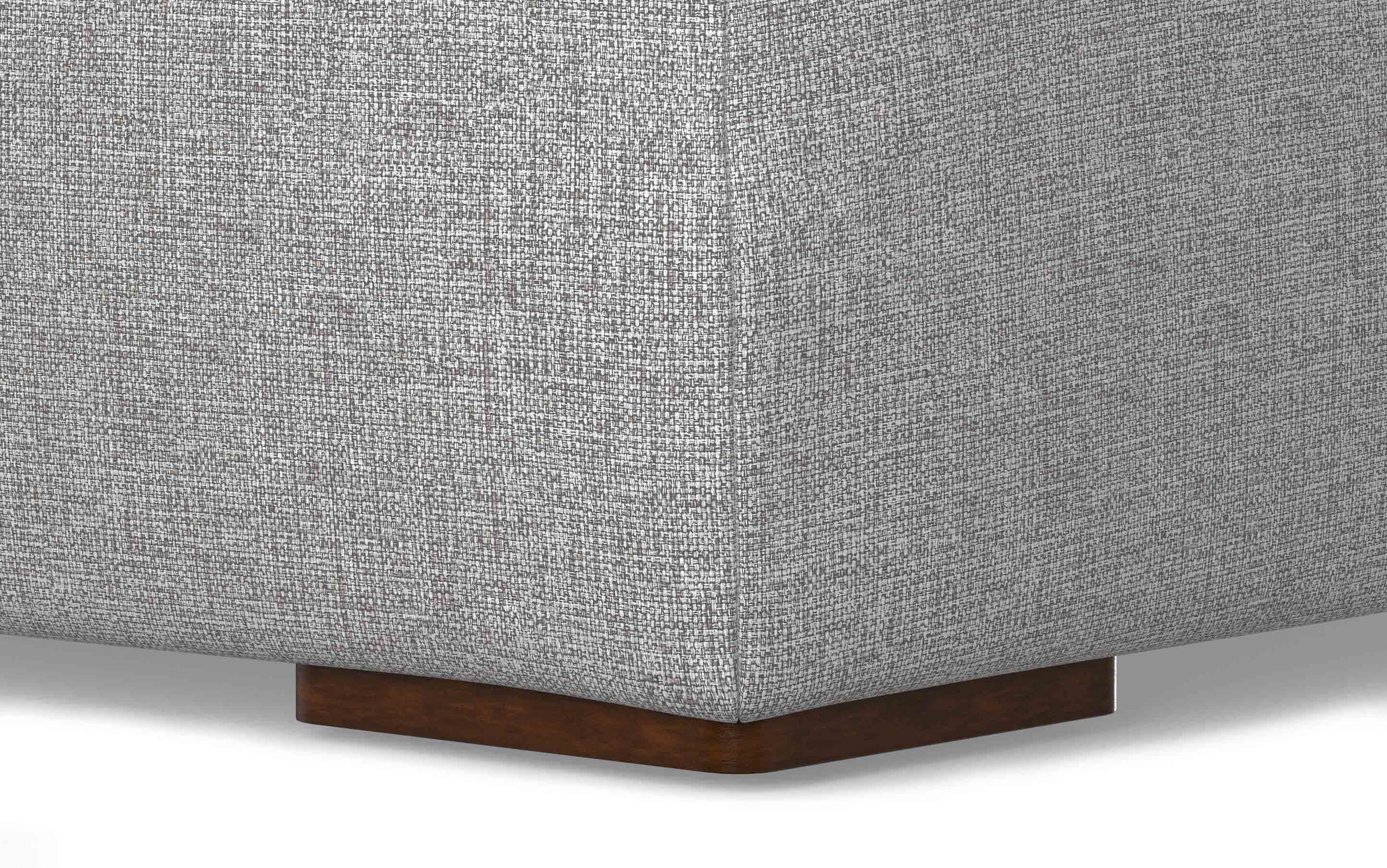 Pale Grey Performance Grey | Rex Ottoman in Performance Fabric