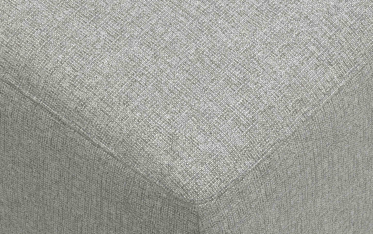 Pale Grey Performance Grey | Rex Ottoman in Performance Fabric