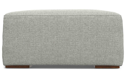 Pale Grey Performance Grey | Rex Ottoman in Performance Fabric