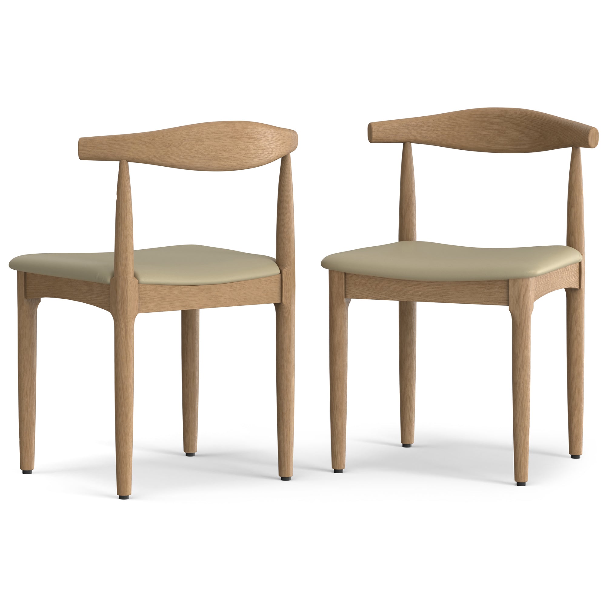 Cream Vegan Leather | Molly Dining Chair (Set of 2)