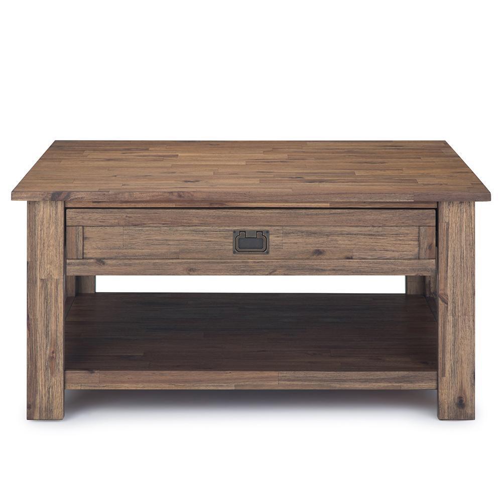 Rustic Natural Aged Brown | Monroe Square Coffee Table