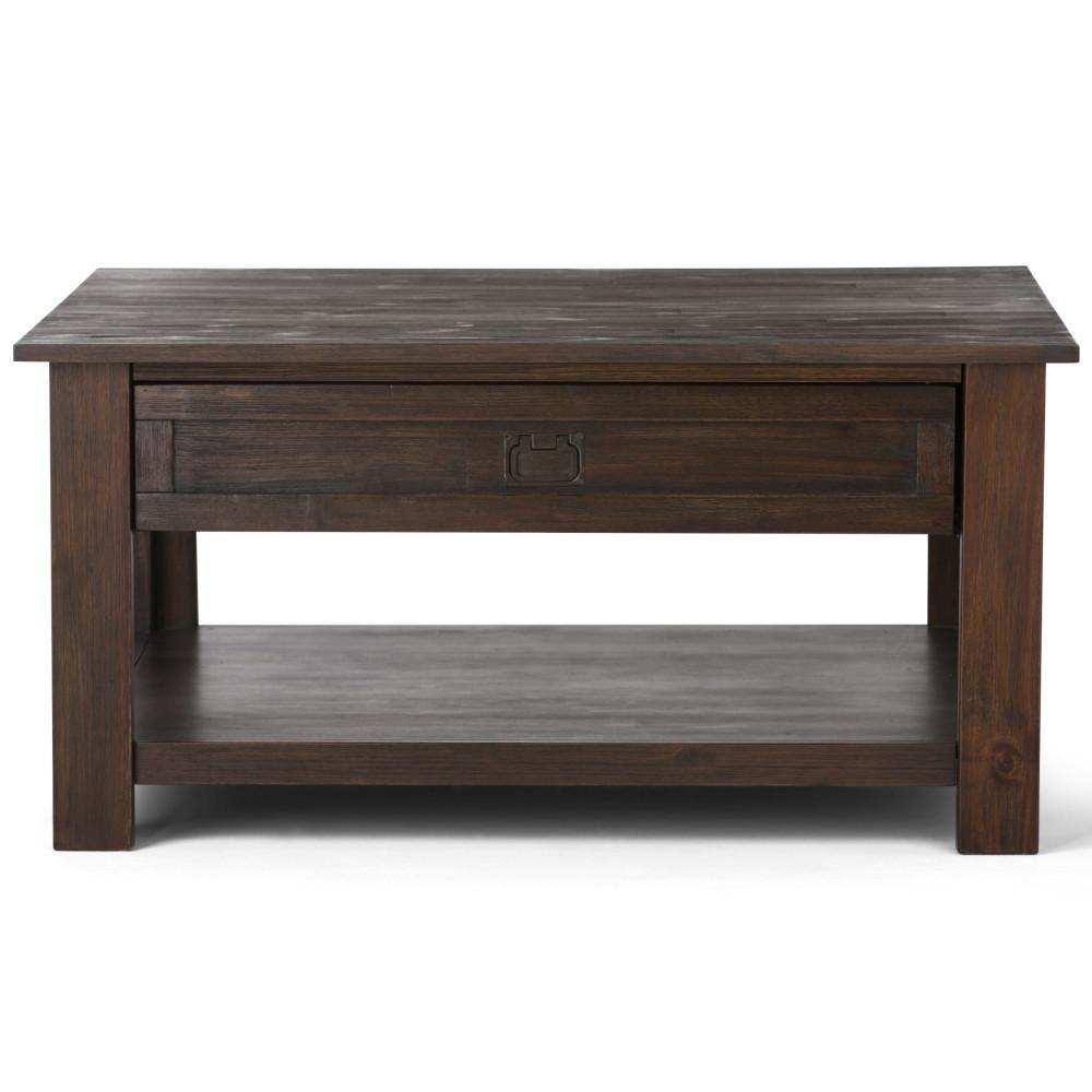 Distressed Charcoal Brown | Monroe Square Coffee Table