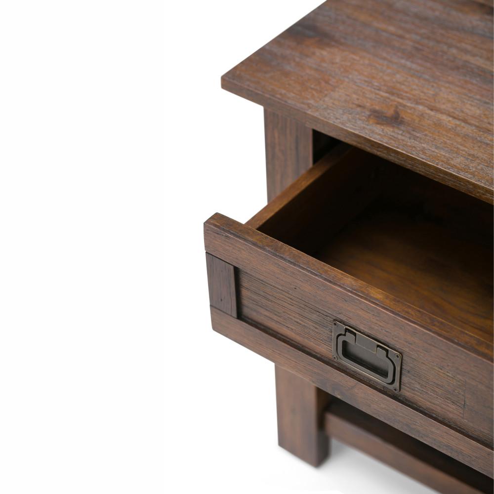 Distressed Charcoal Brown | Monroe End Side Table