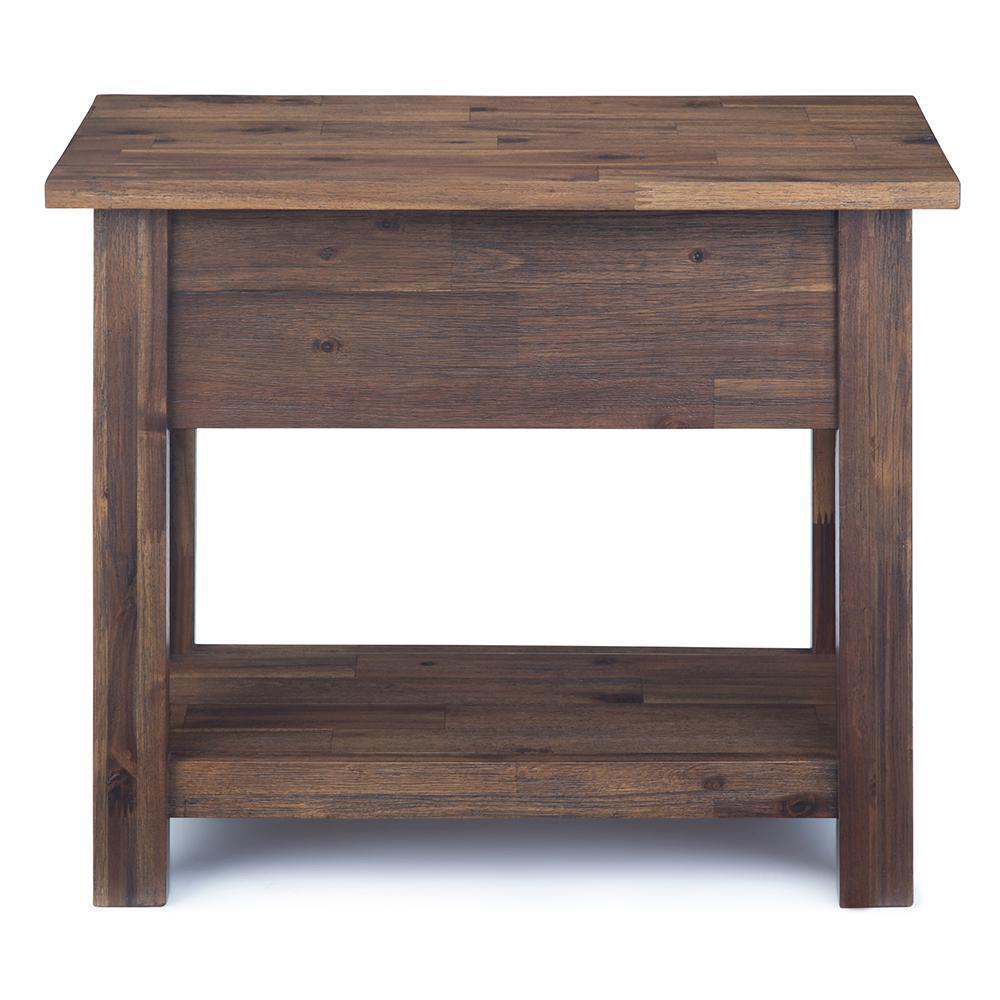 Distressed Charcoal Brown | Monroe Narrow Side Table