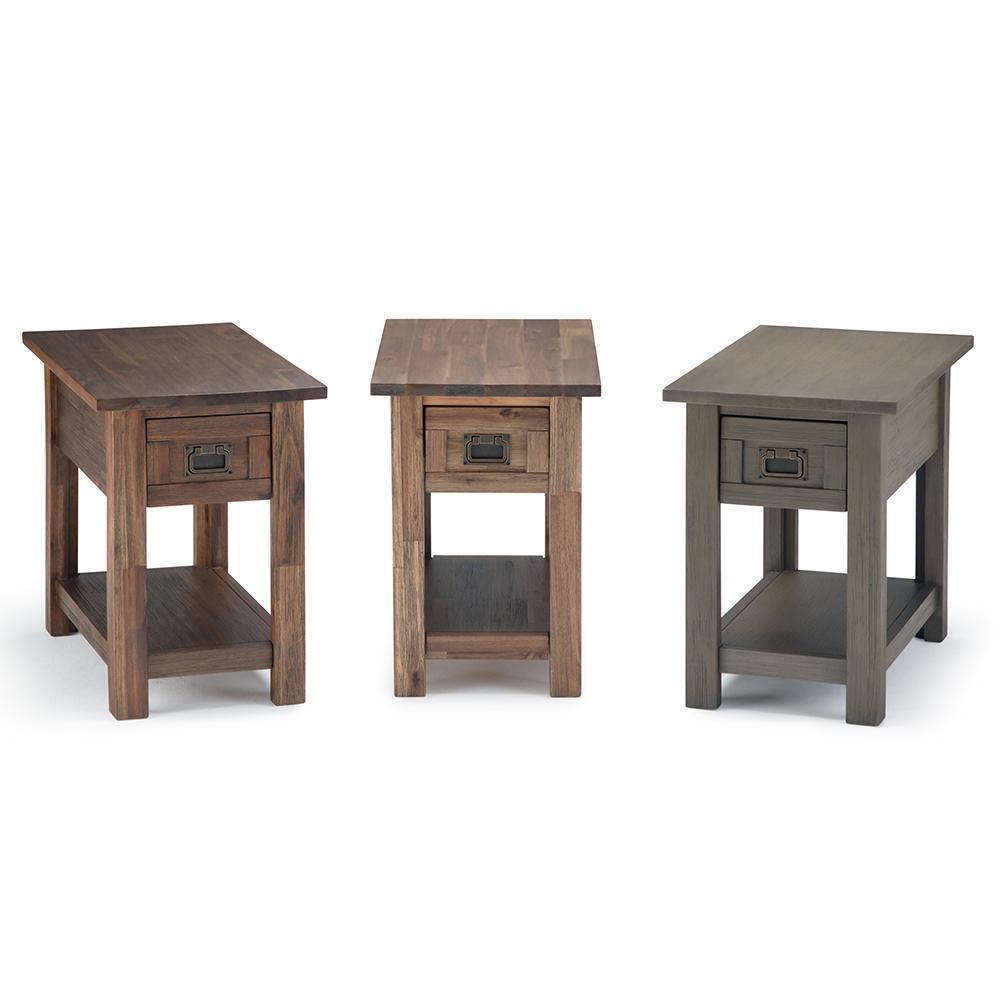 Distressed Charcoal Brown | Monroe Narrow Side Table