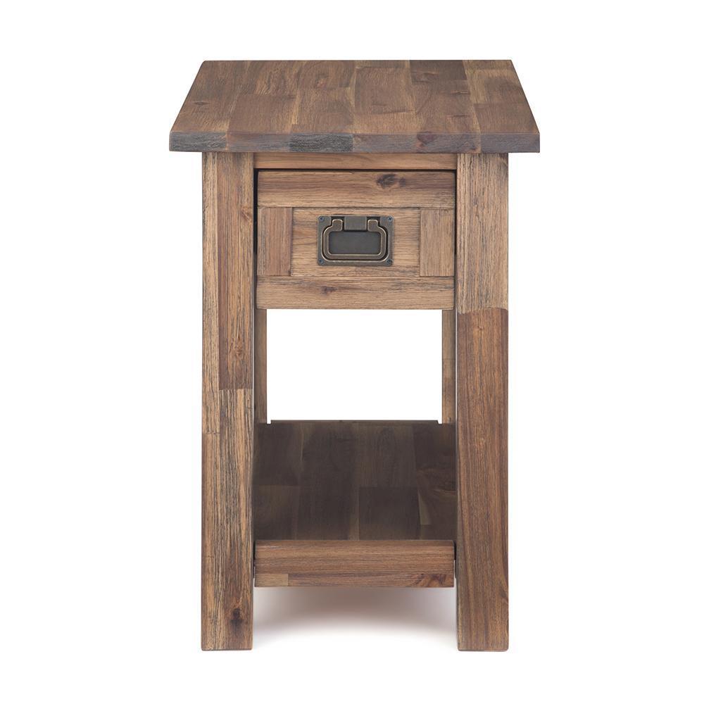 Rustic Natural Aged Brown | Monroe Narrow Side Table