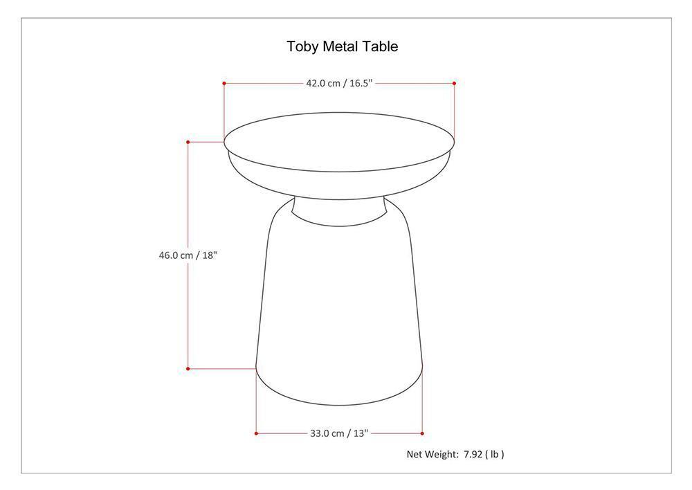 Silver | Toby Metal Accent Table