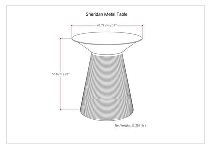 Antique Silver | Sheridan Metal Accent Table