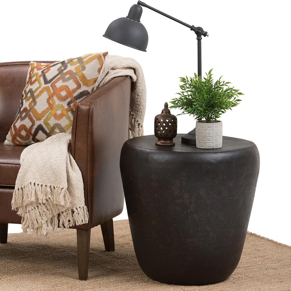 Rustic Bronze | Garvy 20 inch Metal Side Table