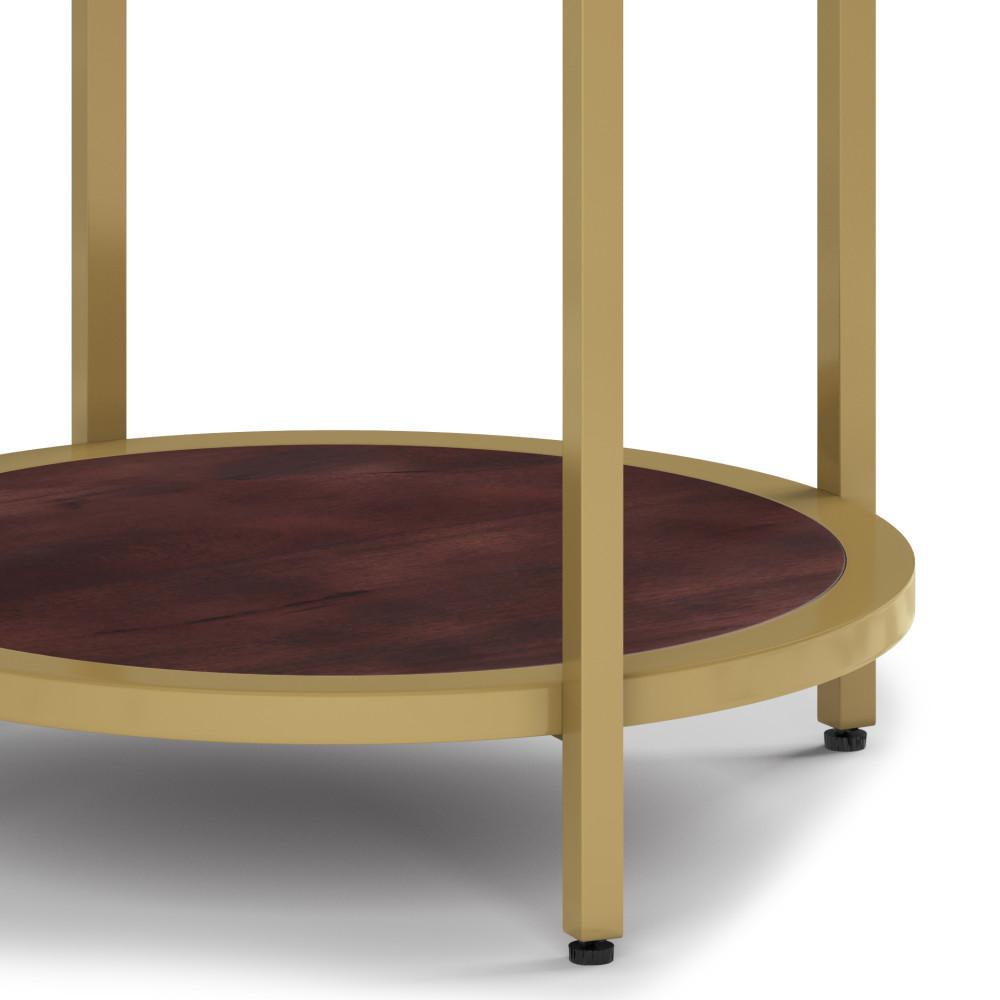 Dark Brown Gold | Jenna Round Side Table