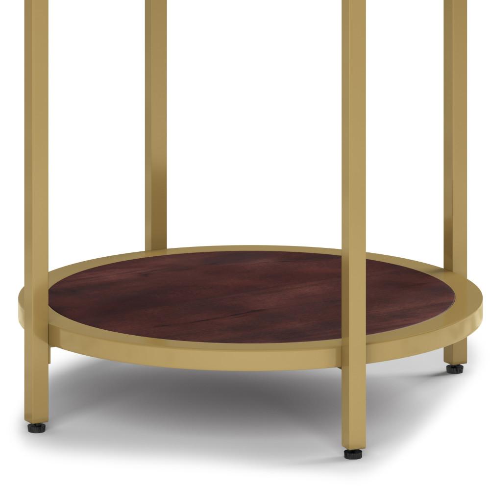 Dark Brown Gold | Jenna Round Side Table