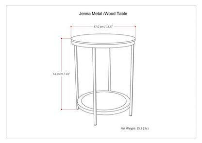 Warm Grey Black | Jenna Round Side Table