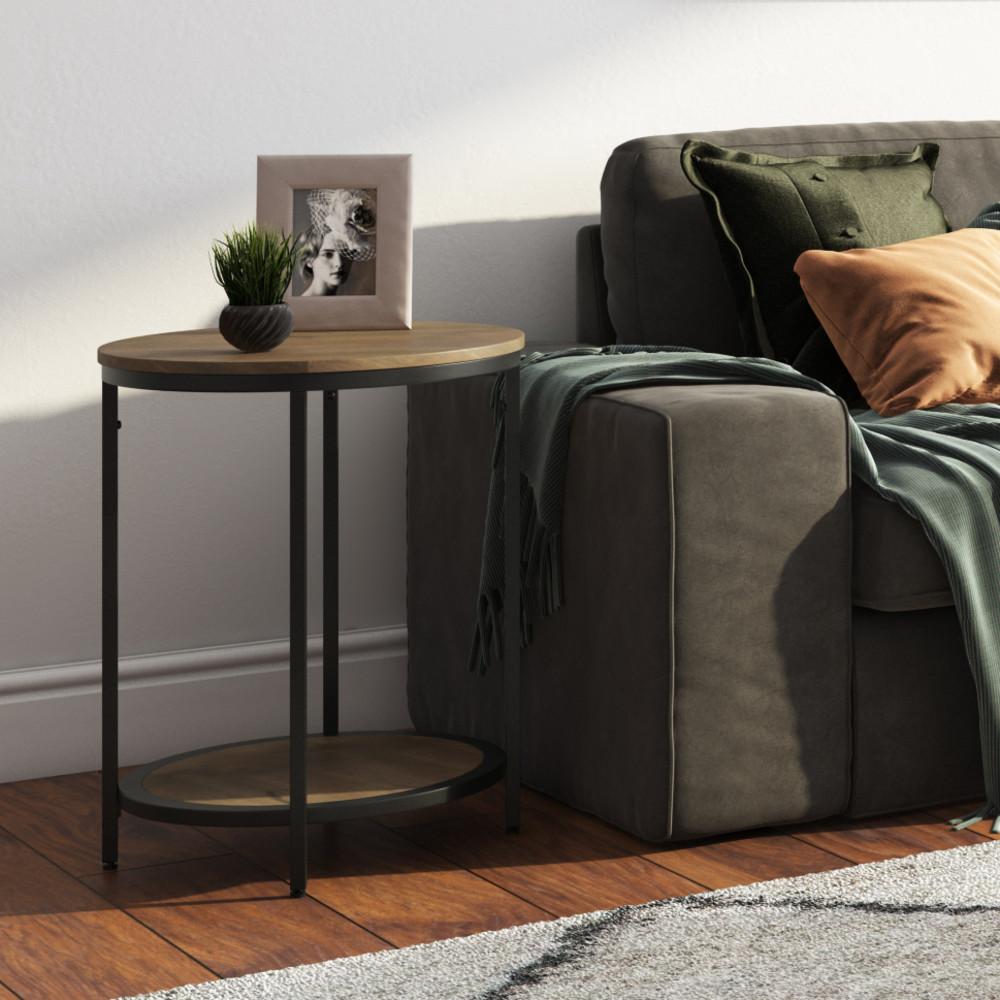 Warm Grey Black | Jenna Round Side Table