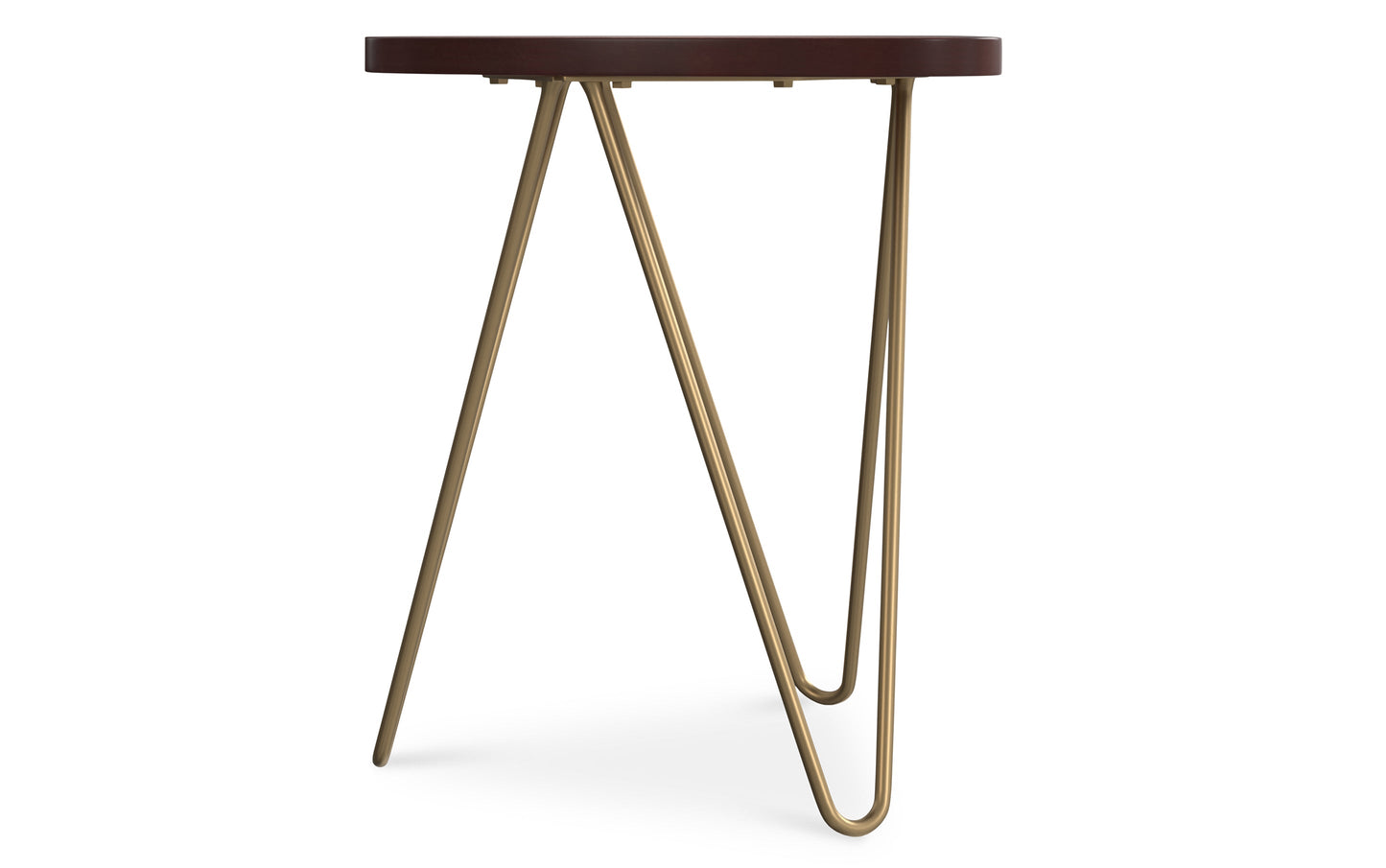 Dark Brown | Patrice Metal/Wood Accent Table in Natural and Gold