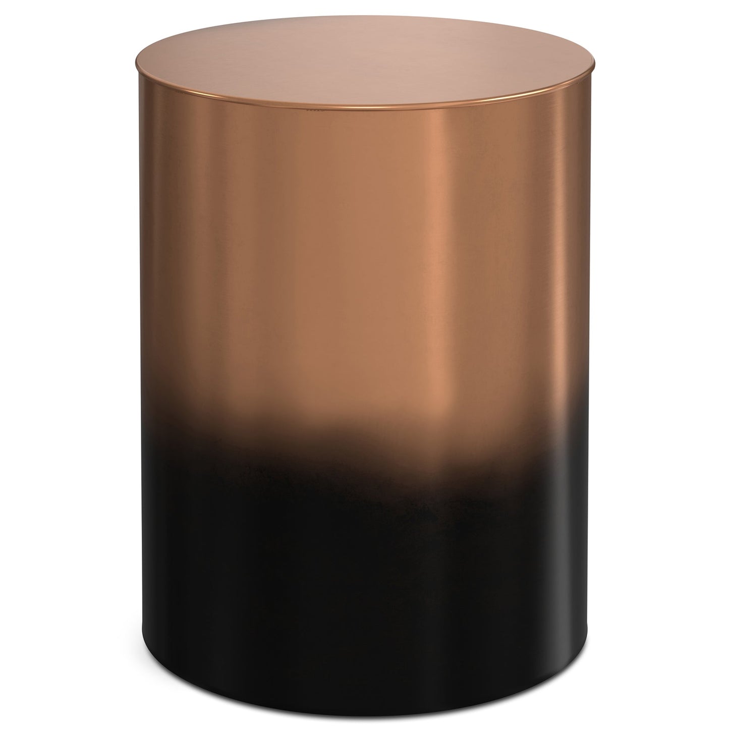 Ombre Black and Copper | Curtis Metal Cylinder Accent Table