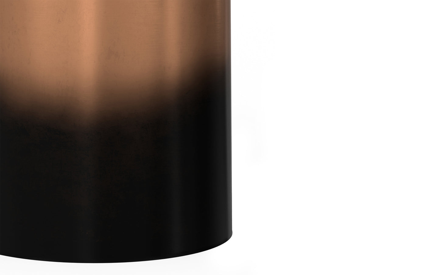 Ombre Black and Copper | Curtis Metal Cylinder Accent Table