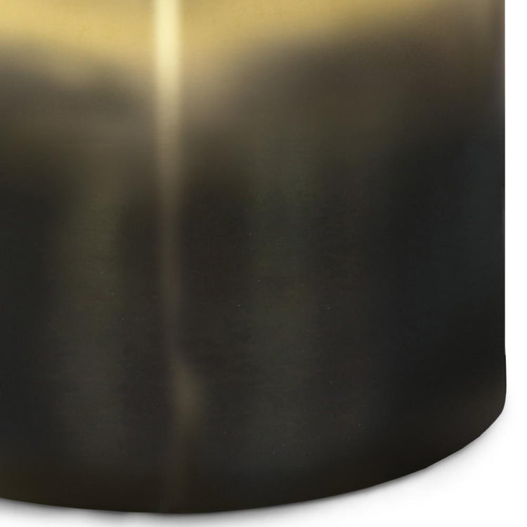 Black and Gold Ombre | Curtis Metal Cylinder Accent Table