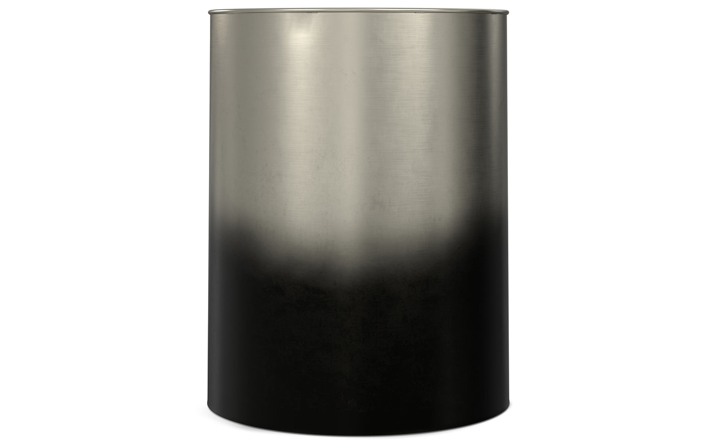 Ombre Black and Silver | Curtis Metal Cylinder Accent Table