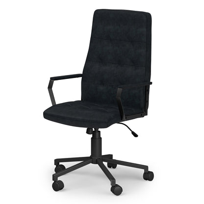 Distressed Blue Distressed Vegan Leather | Foley Swivel Office Chair