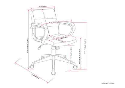  Distressed Blue Distressed Vegan Leather | Brewer Swivel Office Chair