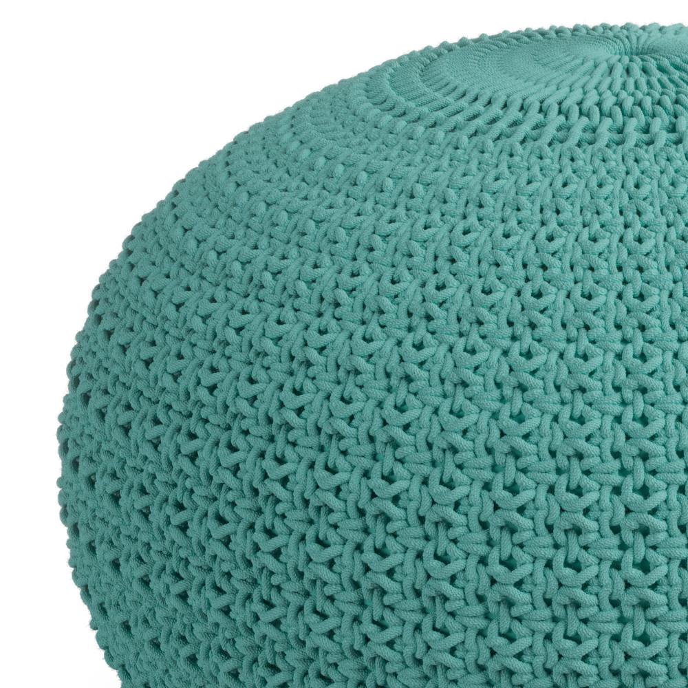 Aqua | Sonata Round Knitted Outdoor/ Indoor Pouf