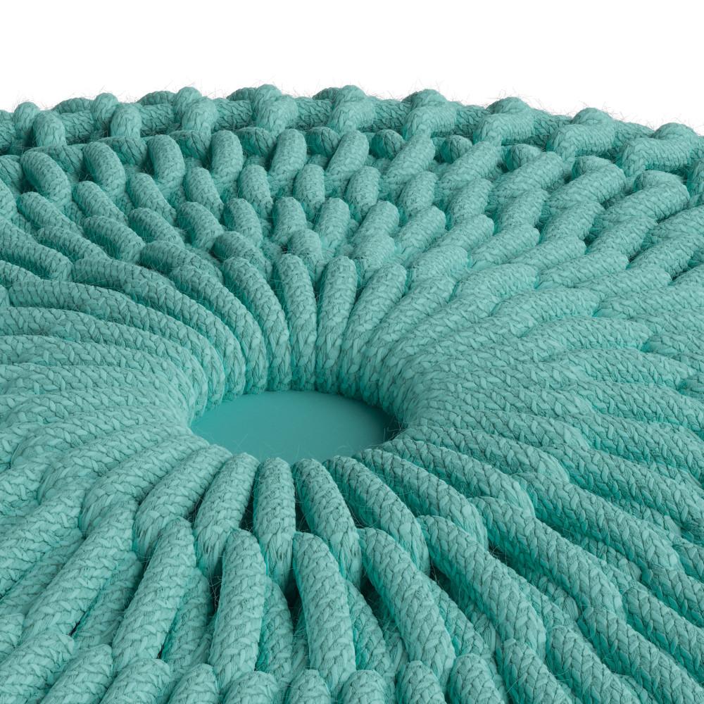 Aqua | Sonata Round Knitted Outdoor/ Indoor Pouf