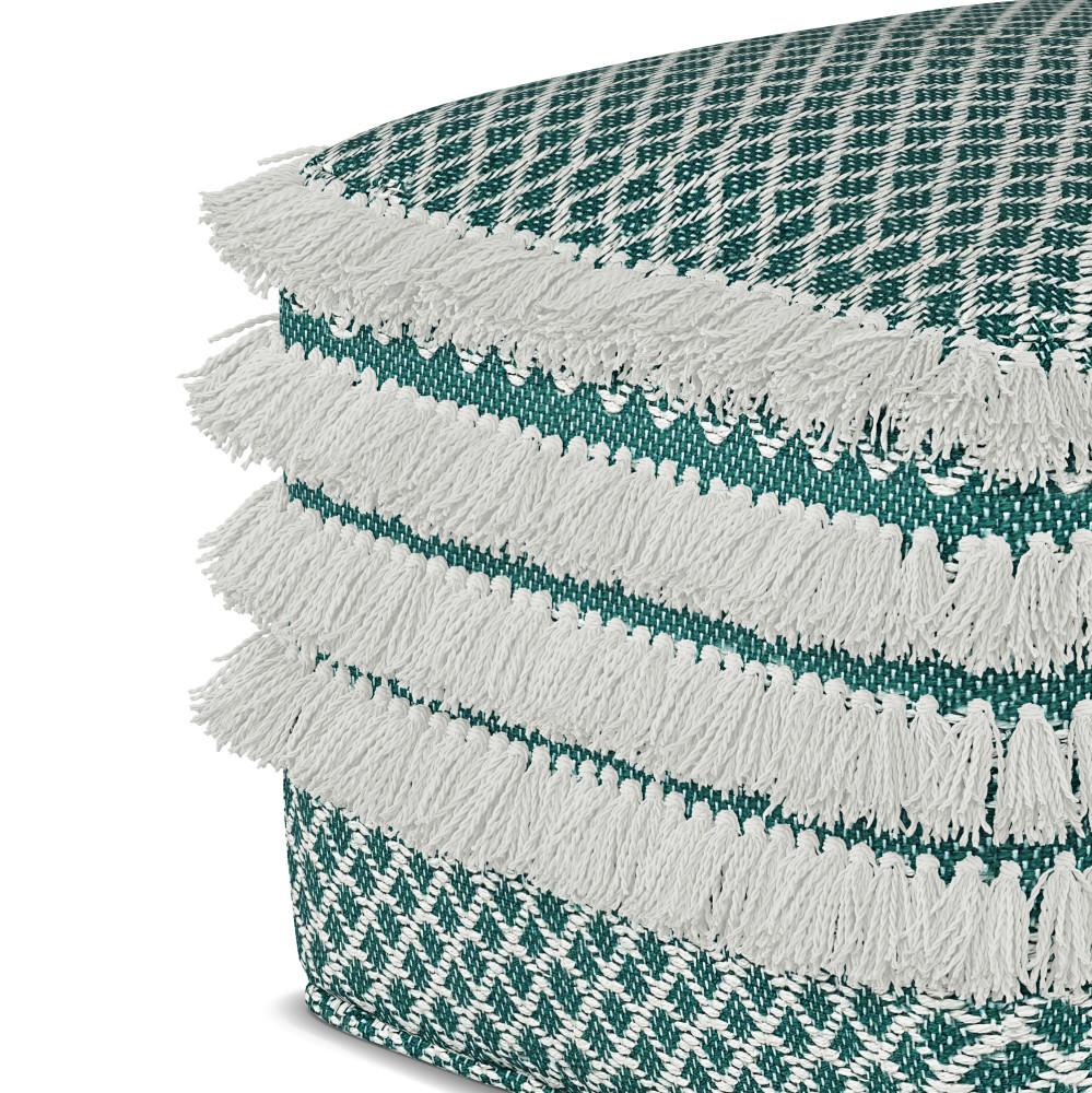 Leah Square Woven Outdoor/ Indoor Pouf