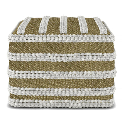 Liam Square Woven Outdoor/ Indoor Pouf