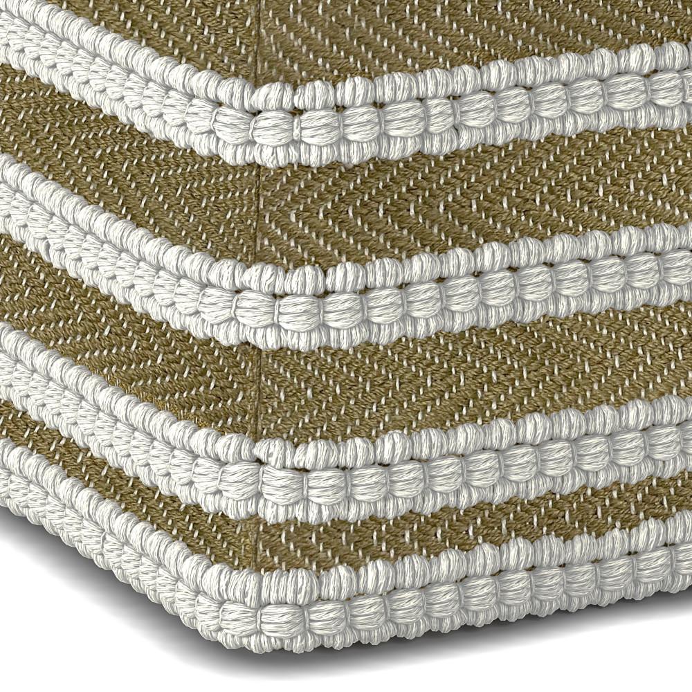 Liam Square Woven Outdoor/ Indoor Pouf