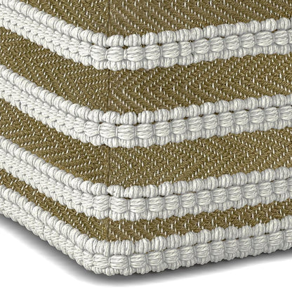 Liam Square Woven Outdoor/ Indoor Pouf