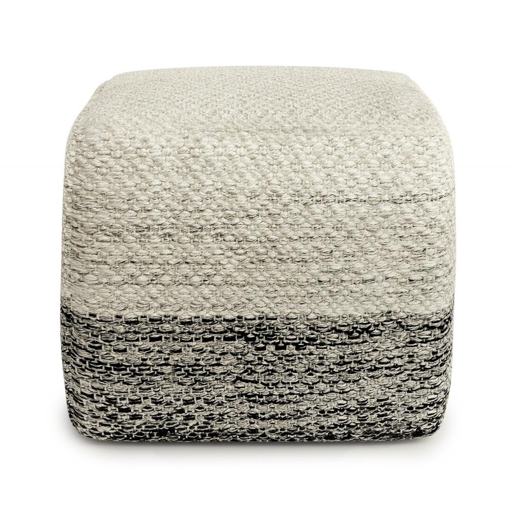 Macie Square Woven Outdoor/ Indoor Pouf