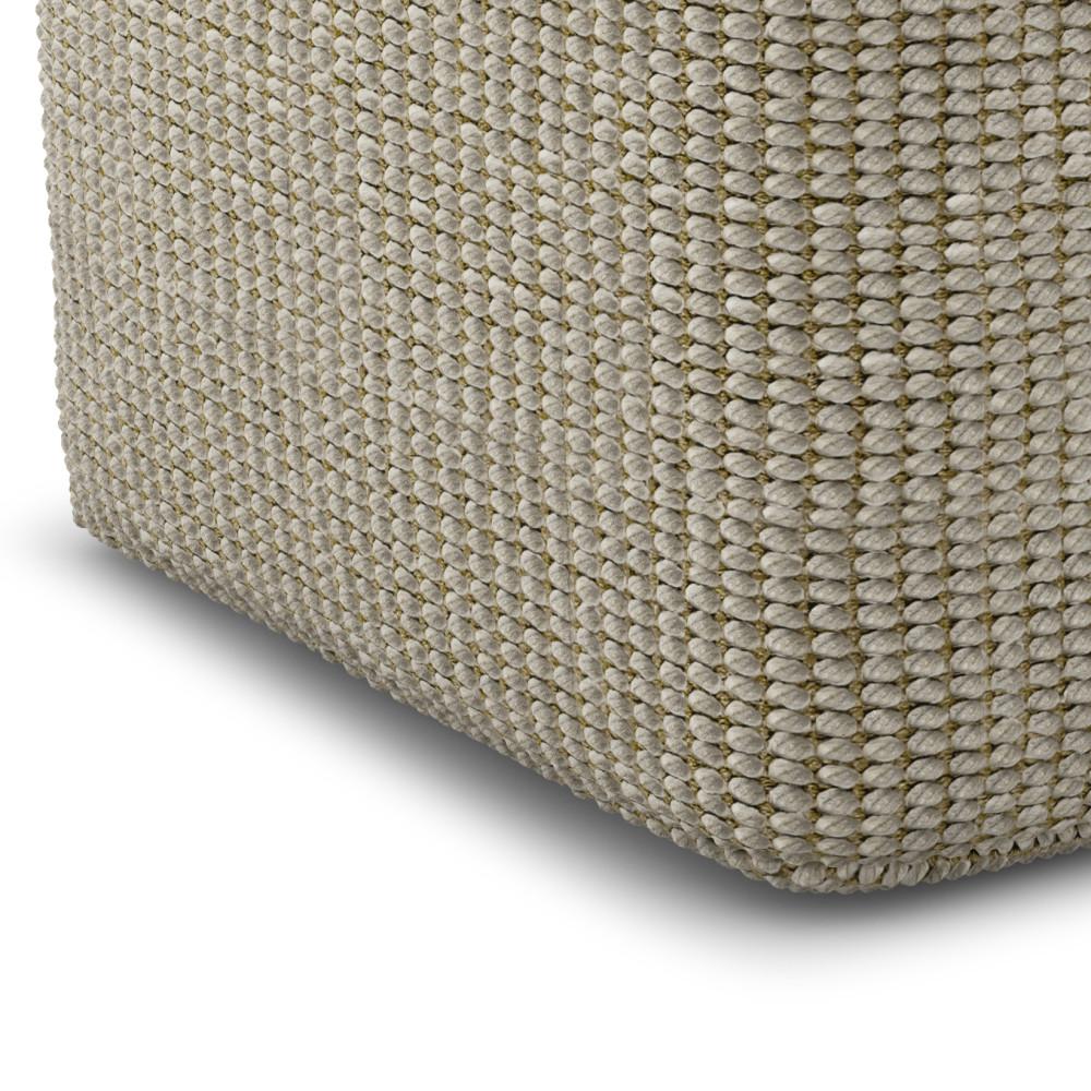 Zelma Square Woven Outdoor/ Indoor Pouf