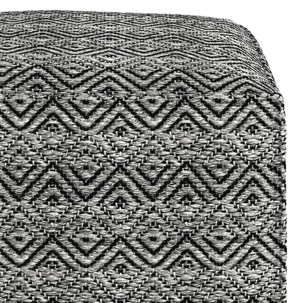 Hendrik Square Woven Outdoor/ Indoor Pouf