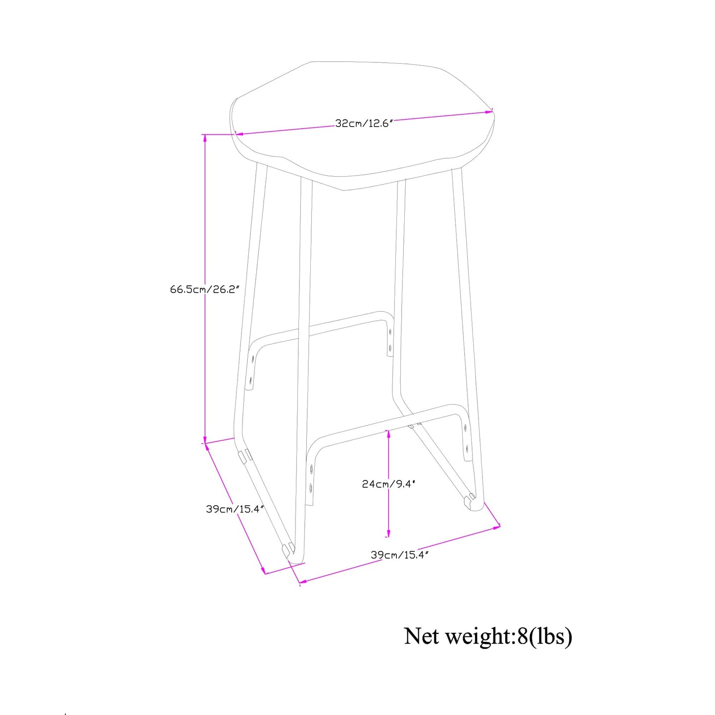 Orson Saddle Counter Height Stool (Set of 2)