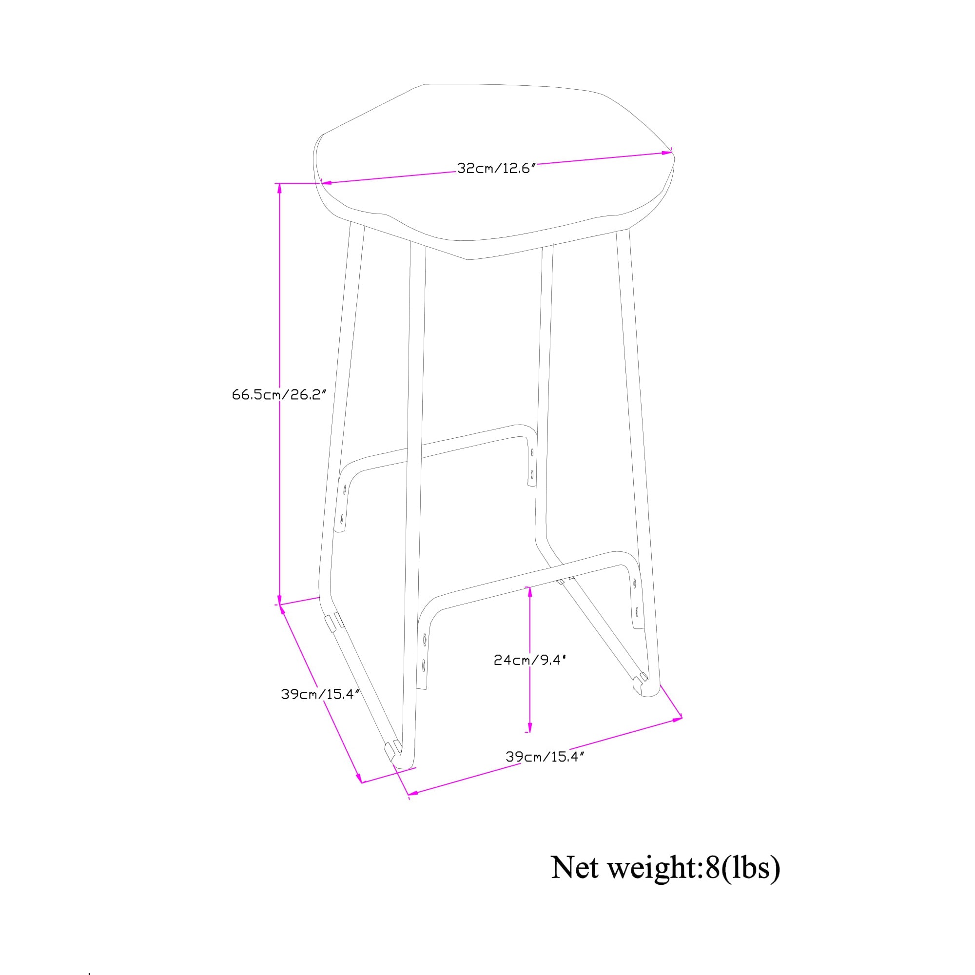 Orson Saddle Counter Height Stool (Set of 2)