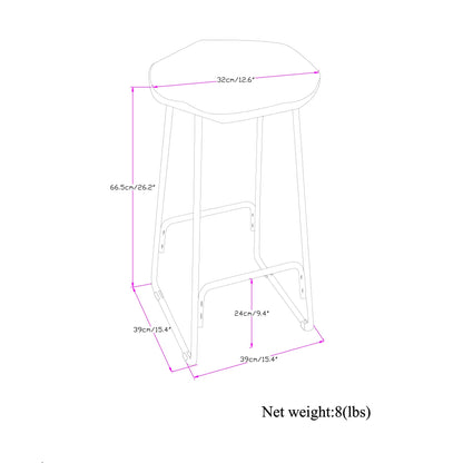 Orson Saddle Counter Height Stool (Set of 2)