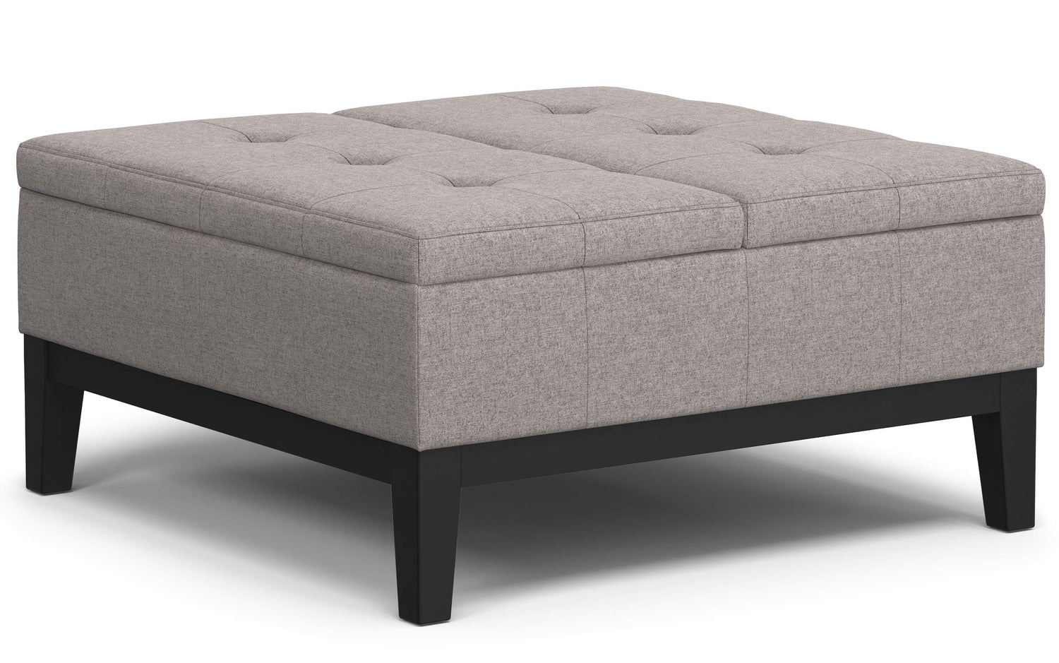 Cloud Grey Linen Style Fabric | Dover Lift Top Coffee Table Storage Ottoman