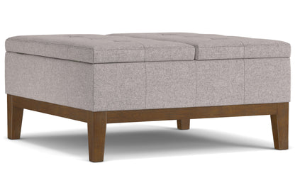 Cloud Grey Linen Style Fabric | Dover Lift Top Coffee Table Storage Ottoman