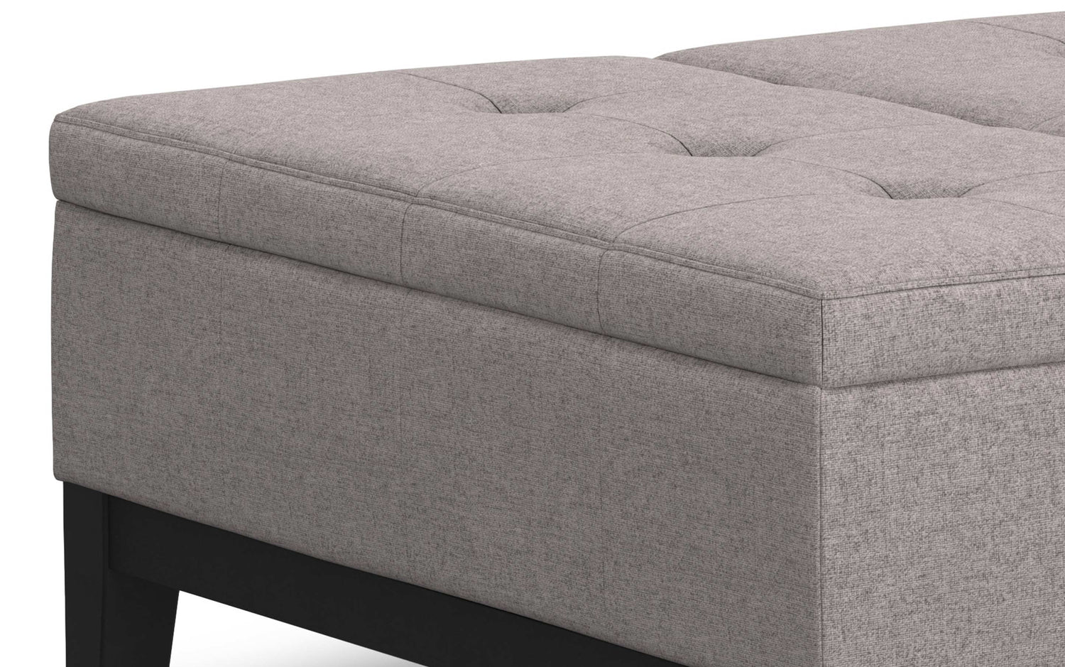 Cloud Grey Linen Style Fabric | Dover Lift Top Coffee Table Storage Ottoman