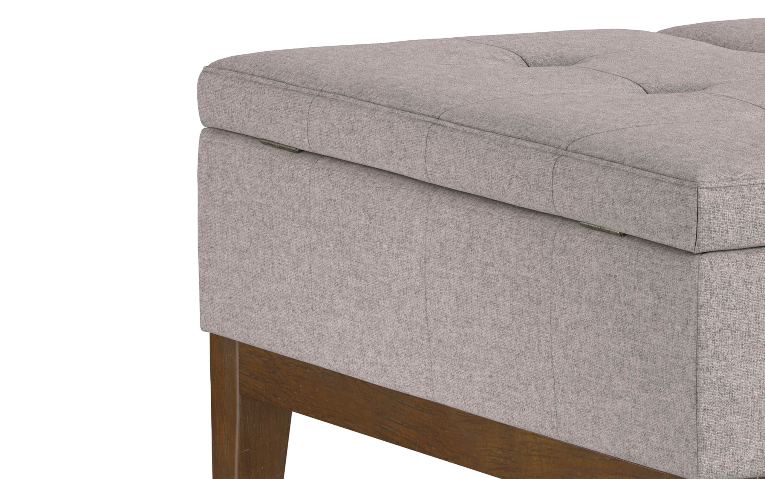 Cloud Grey Linen Style Fabric | Dover Lift Top Coffee Table Storage Ottoman