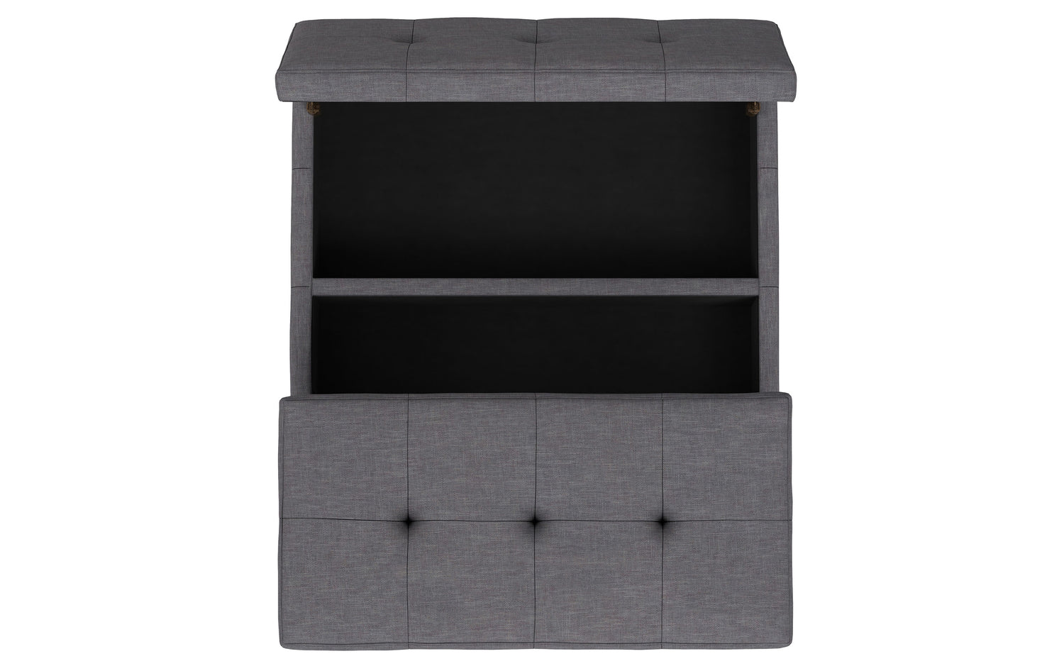 Slate Grey Linen Style Fabric | Dover Lift Top Coffee Table Storage Ottoman