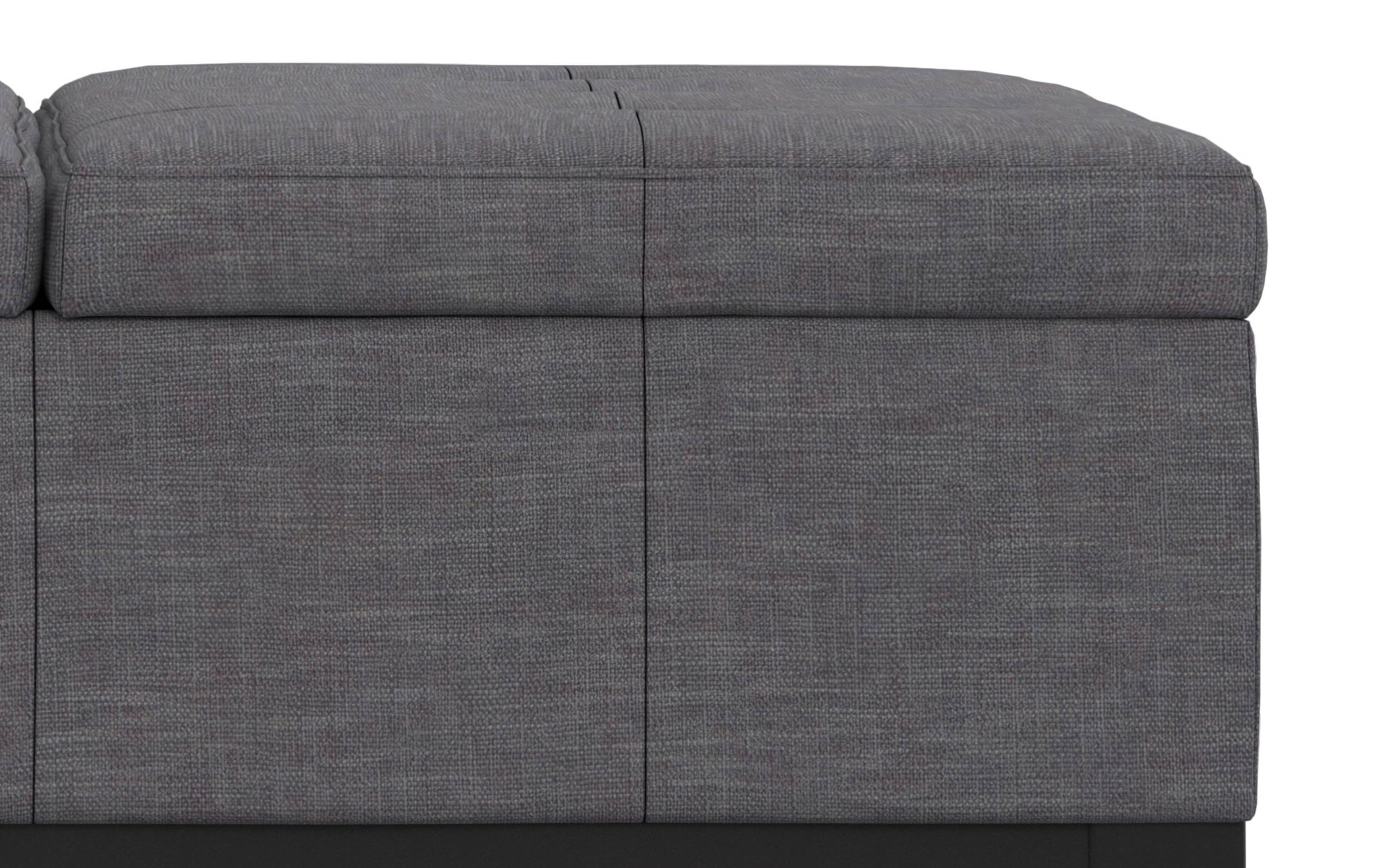 Slate Grey Linen Style Fabric | Dover Lift Top Coffee Table Storage Ottoman