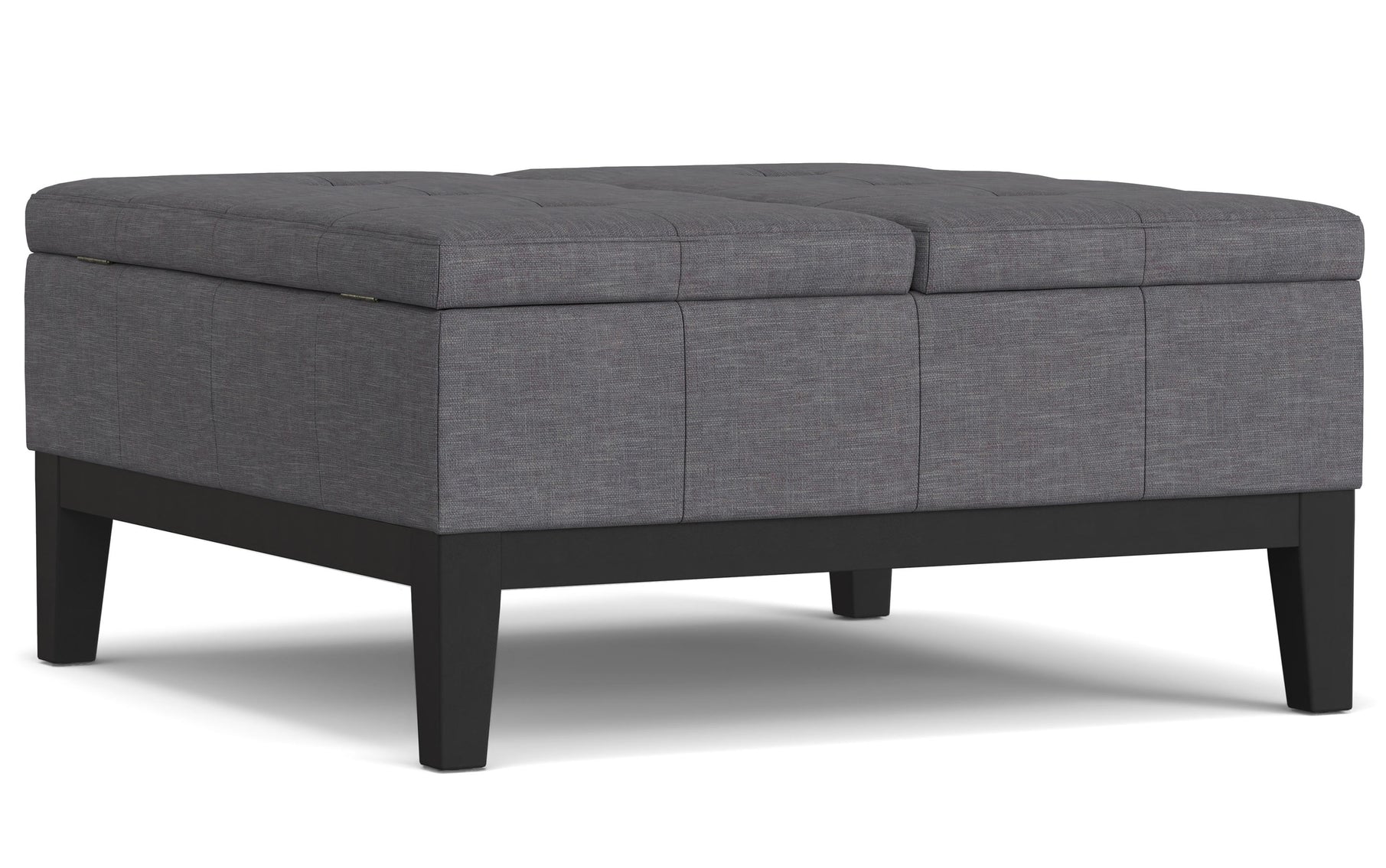 Slate Grey Linen Style Fabric | Dover Lift Top Coffee Table Storage Ottoman