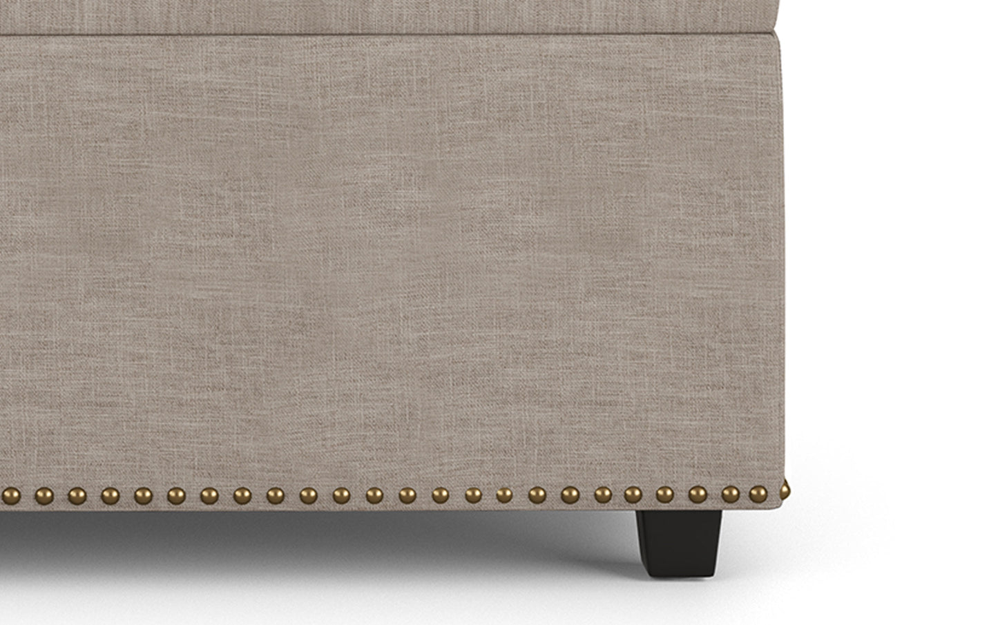 Natural Linen Style Fabric | Hamilton Lift Top Rectangular Storage Ottoman