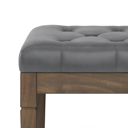 Waverly Small Tufted Ottoman Bench in Vegan Leather